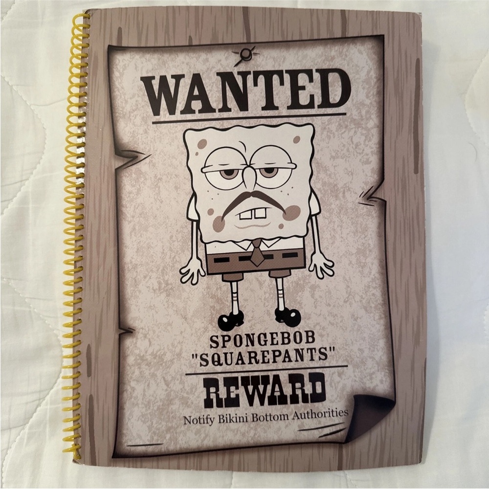 Vintage SpongeBob Squarepants 2002 Head Reward spiral Notebook Rare Nick Mint